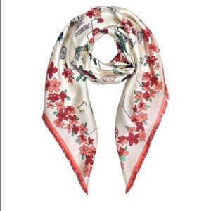 Tory Burch Silk Souvenir Square Scarf